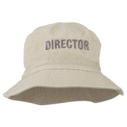 Director Embroidered Pigment Dyed Bucket Hat