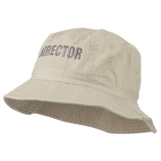 Director Embroidered Pigment Dyed Bucket Hat