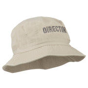 Director Embroidered Pigment Dyed Bucket Hat