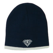 Diamond Embroidered Short Beanie