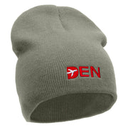 Den Embroidered 8 inch Acrylic Short Blank Beanie - Grey OSFM