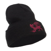 Dragon Emblem Embroidered Long Beanie