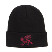 Dragon Emblem Embroidered Long Beanie