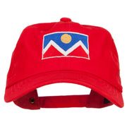 Denver Flag Embroidered Unstructured Washed Cap