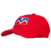 Denver Flag Embroidered Unstructured Washed Cap