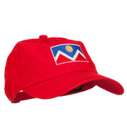 Denver Flag Embroidered Unstructured Washed Cap