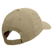 Oh My God Bubble Embroidered Garment Washed Cotton Twill Cap - Khaki OSFM