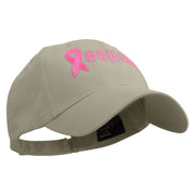 Fight for Cancer Day Embroidered Low Profile Organic Cotton Cap - Olive OSFM