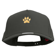 Dog's Footprint Solid Cotton Twill 5 Panel Prostyle Snap Cap - Charcoal OSFM