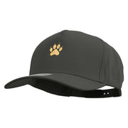 Dog's Footprint Solid Cotton Twill 5 Panel Prostyle Snap Cap - Charcoal OSFM