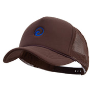 Water Wave Embroidered Summer Foam Mesh Trucker Cap - Chocolate OSFM