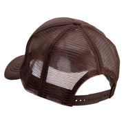 Water Wave Embroidered Summer Foam Mesh Trucker Cap - Chocolate OSFM