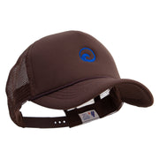 Water Wave Embroidered Summer Foam Mesh Trucker Cap - Chocolate OSFM