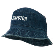 Director Embroidered Pigment Dyed Bucket Hat