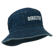 Director Embroidered Pigment Dyed Bucket Hat