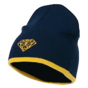 Diamond Embroidered Short Beanie