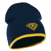 Diamond Embroidered Short Beanie