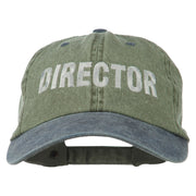 Movie Director Embroidered Washed Two Tone Cap