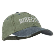 Movie Director Embroidered Washed Two Tone Cap