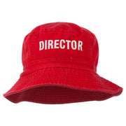 Director Embroidered Pigment Dyed Bucket Hat