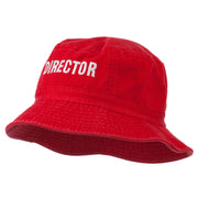 Director Embroidered Pigment Dyed Bucket Hat