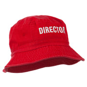 Director Embroidered Pigment Dyed Bucket Hat