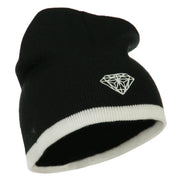 Diamond Embroidered Short Beanie