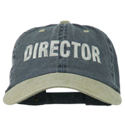 Movie Director Embroidered Washed Two Tone Cap