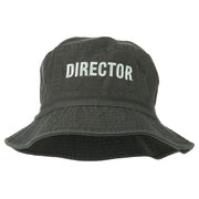 Director Embroidered Pigment Dyed Bucket Hat