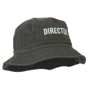 Director Embroidered Pigment Dyed Bucket Hat