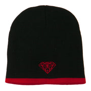 Diamond Embroidered Short Beanie