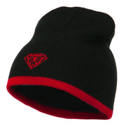 Diamond Embroidered Short Beanie