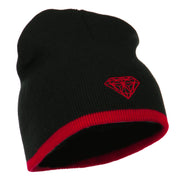 Diamond Embroidered Short Beanie