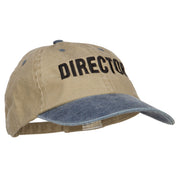 Movie Director Embroidered Washed Two Tone Cap