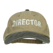 Movie Director Embroidered Washed Two Tone Cap