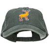 Deer Wild Animal Patched Washed Cotton Twill Cap