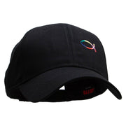 Rainbow Jesus Fish Christian Patched Low Profile Cap - Black OSFM