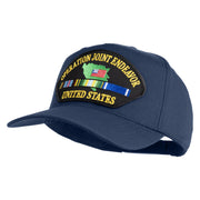 Operation Joint Endeavor United States Patched Solid Cotton Twill 5 Panel Prostyle Snap Cap - Navy OSFM