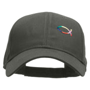 Rainbow Jesus Fish Christian Patched Low Profile Cap - Charcoal OSFM