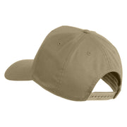 USS Missouri BB 63 Blue Patched Solid Cotton Twill 5 Panel Prostyle Snap Cap - Khaki OSFM