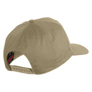 USS Missouri BB 63 Blue Patched Solid Cotton Twill 5 Panel Prostyle Snap Cap - Khaki OSFM