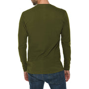 Aloha Graphic Long Sleeve Crewneck Tee - Army-Green XS