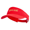 Leopard Gecko Embroidered Pro Style Cotton Twill Washed Visor - Red OSFM