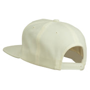 Big Diamond Outline Embroidered Flat Bill White Cap