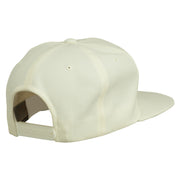 Big Diamond Outline Embroidered Flat Bill White Cap