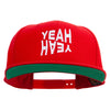 Yeah Yeah Logo Embroidered Wool Blend Prostyle Snapback - Red OSFM