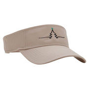 Christmas Tree Star Embroidered Cotton Twill Sun Visor