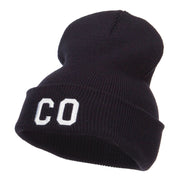 CO Colorado State Embroidered Cuff Beanie