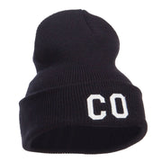 CO Colorado State Embroidered Cuff Beanie