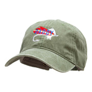 Daddy Fishing Tackle Embroidered Washed Cotton Cap